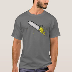 Camiseta Chainsaw Heartbeat Lover ama a Lumberjack