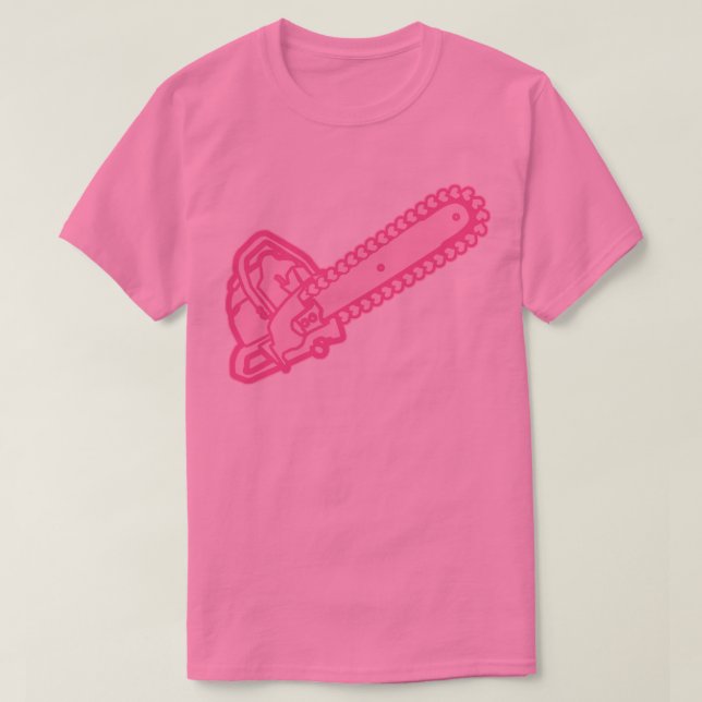 Camiseta Chainsaw rosa de amor (Diseño del anverso)