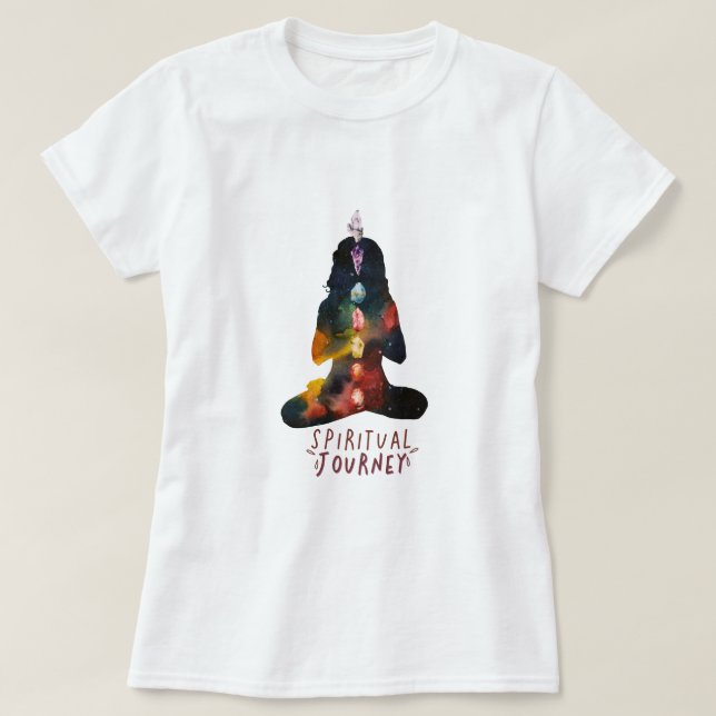 Camiseta Chakra Journey Vibrant Yoga Womens T Shirt (Diseño del anverso)