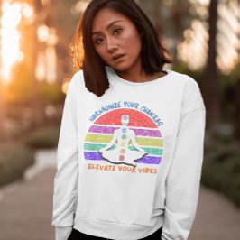 Camiseta Chakra Meditación Yoga Rainbow Sunset
