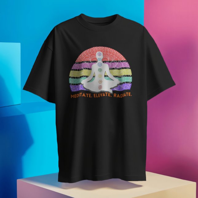 Camiseta Chakra Meditación Yoga Rainbow Sunset (Subido por el creador)