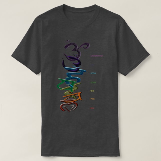 CAMISETA CHAKRAS (Diseño del anverso)