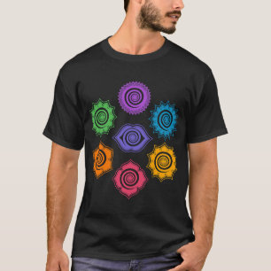 Camiseta Chakras Centro de Energía Cósmica Meditación de Ev