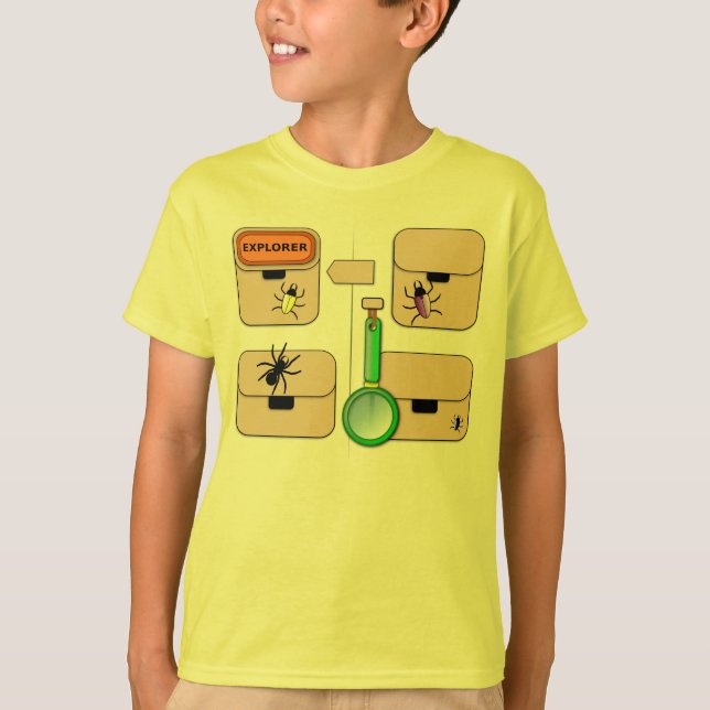 Camiseta Chaleco del explorador con el escarabajo amarillo (Anverso)