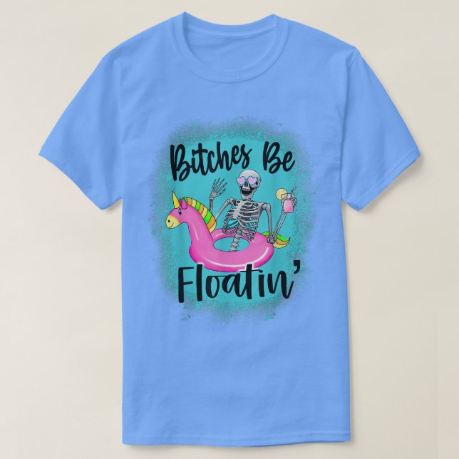 Camiseta Chalecos blanqueados flotan', humor esqueleto de v (Diseño del anverso)
