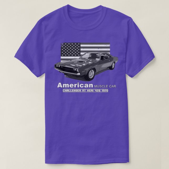 Camiseta Challenger RT HEMI 426 Músculo americano 60 años 7 (Diseño del anverso)