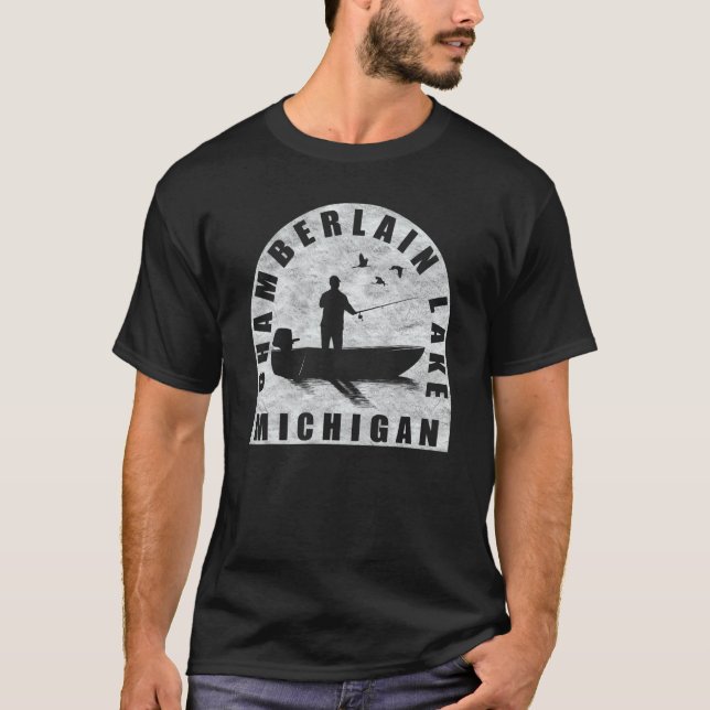 Camiseta Chamberlain Lake Fishing Michigan (Anverso)