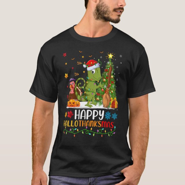Camiseta Chameleon Animal Happy Chameleon Hellothanksmas (Anverso)