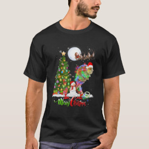 Camiseta Chameleon Animal Merry Christmas Animal Lover