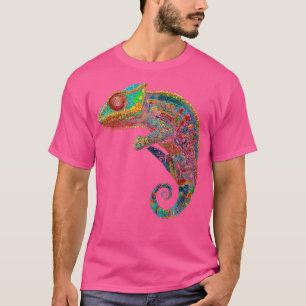 Camiseta Chameleon Animal Motif Mandala Artwork Chameleon