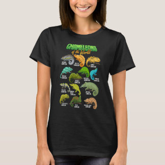Camiseta Chameleon Animals of the World Reptile Lizard Herp