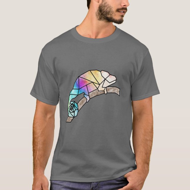 Camiseta Chameleon arcoiris (Anverso)