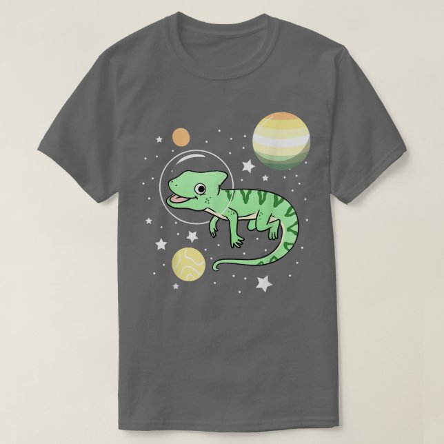 Camiseta Chameleon Astronaut Genderflor Pride  (Diseño del anverso)
