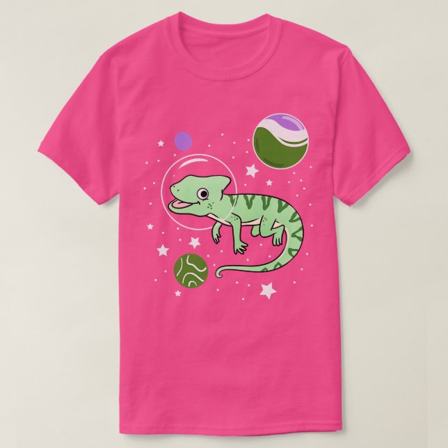 Camiseta Chameleon Astronaut Genderqueer Pride  (Diseño del anverso)