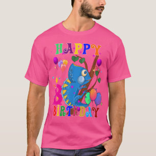 Camiseta Chameleon, De 8 Años, Chica De Cumpleaños Chameleo
