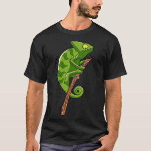 Camiseta Chameleon En Rama Lizard Lizards Chameleons