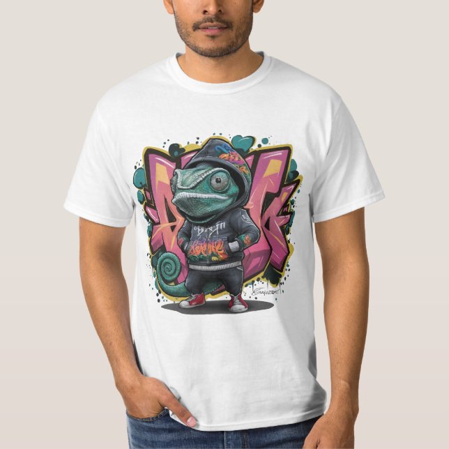 Camiseta Chameleon graffitti (Anverso)