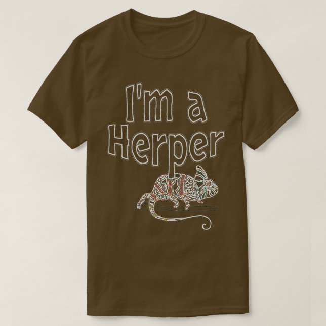 Camiseta Chameleon Im a Herper neon design  (Diseño del anverso)