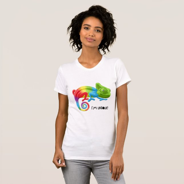Camiseta Chameleon I'm Unique de Mujer - Vibrante (Anverso completo)