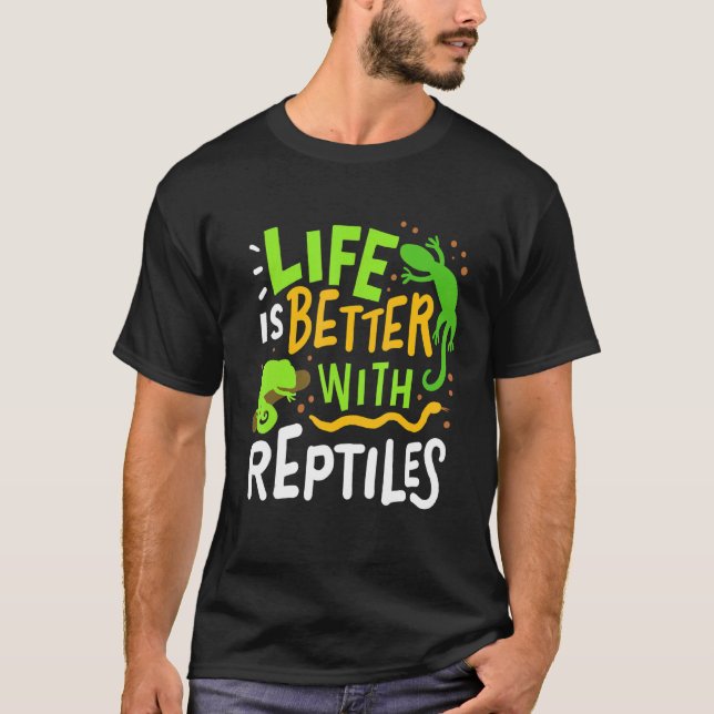 Camiseta Chameleon Lizard Iguana Reptiles Terrarium (Anverso)