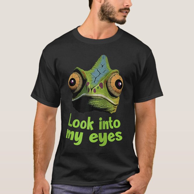 Camiseta Chameleon  Look Itno My Eyes Chamaeleonidae Raglan (Anverso)