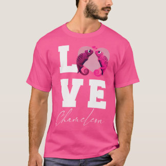 Camiseta Chameleon Love Cute Reptile Hermoso Geckos Con