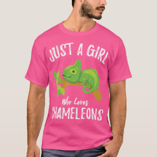 Camiseta Chameleon Lover Sólo Un Chica Que Ama Los Chameleo