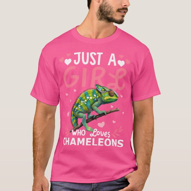 Camiseta Chameleon Lover Sólo Un Chica Que Ama Los Chameleo (Anverso)