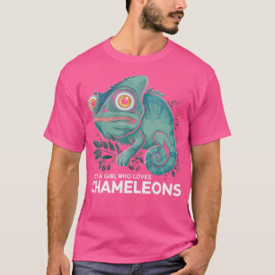 Camiseta Chameleon Lover Sólo Un Chica Que Ama Los Chameleo