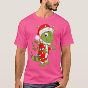 Camiseta Chameleon Lover Xmas Iluminando Santa Chameleon Ch