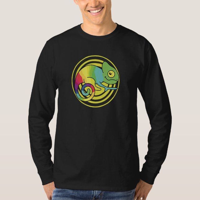 Camiseta Chameleon Rainbow Colored Chameleons (Anverso)
