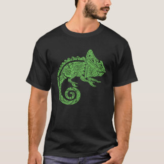 Camiseta Chameleon Reptile Animal Aztec Maya Maori Tribal P