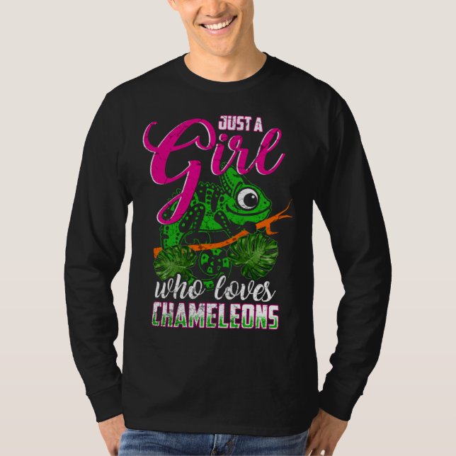 Camiseta Chameleon Reptile Animal Girl Woman (Anverso)