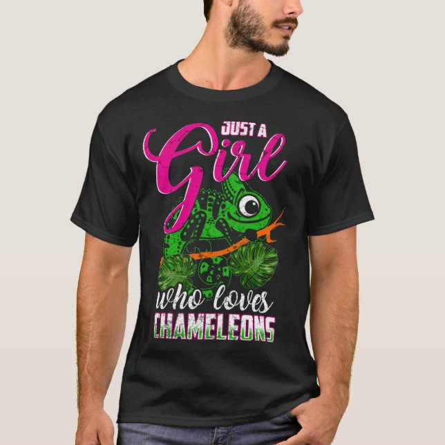 Camiseta Chameleon Reptile Animal Girl Woman (Anverso)