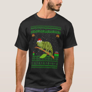 Camiseta Chameleon Santa Hat coincidiendo con Ugly Chameleo