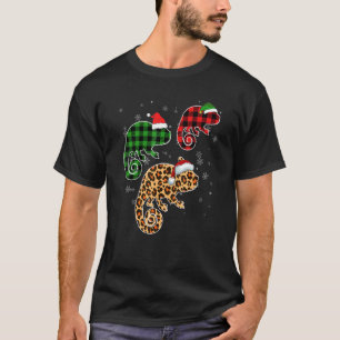 Camiseta Chameleon Santa Hat Navidades Pajama Buffalo Plai