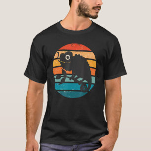 Camiseta Chameleon Silhouette Retro Sunset Chameleon