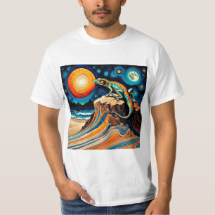 Camiseta Chameleon sobre la cosecha