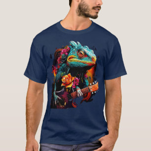 Camiseta Chameleon Tocando Guitarra