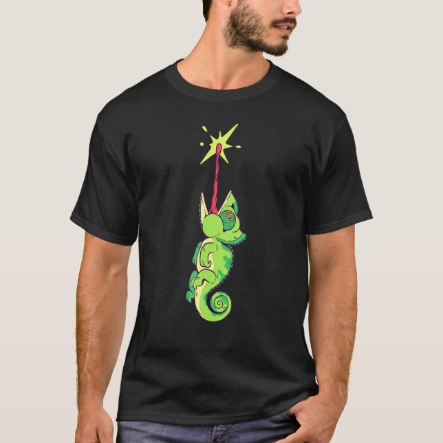 Camiseta Chameleon Tongue Fuera Splat Y Hang (Anverso)