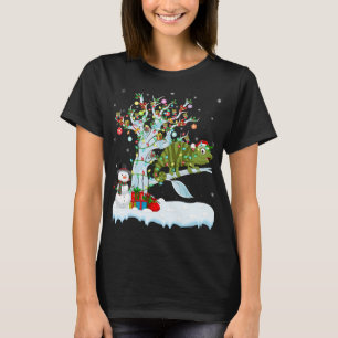 Camiseta Chameleon Xmas Elemento Árbol Iluminación Chameleo