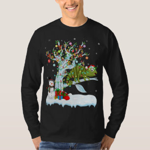 Camiseta Chameleon Xmas Elemento Árbol Iluminación Chameleo
