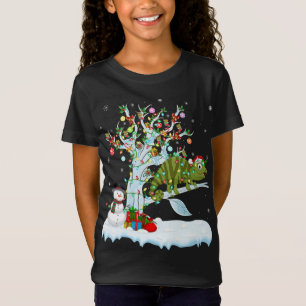 Camiseta Chameleon Xmas Elemento Árbol Iluminación Chameleo