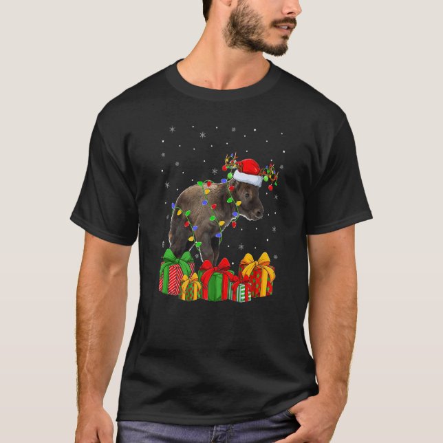 Camiseta Chamois  Xmas Holiday Santa Chamois Christmas Tree (Anverso)