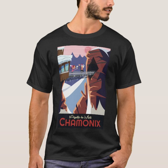Camiseta Chamonix L'Aiguille Du Midi Poster (Anverso)