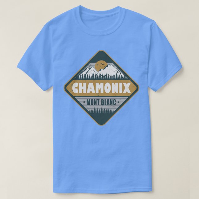 Camiseta Chamonix Mont Blanc Francia Diseño de Senderismo d (Diseño del anverso)