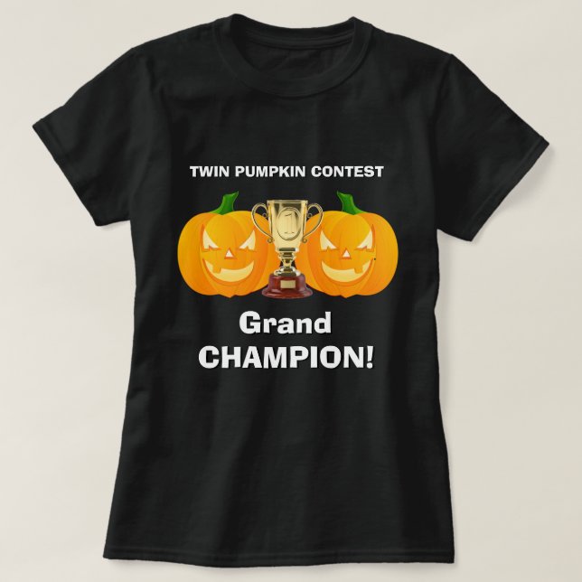 Camiseta CHAMP DE CONCURSO DE BOMBA DE novedad DE HALLOWEB (Diseño del anverso)