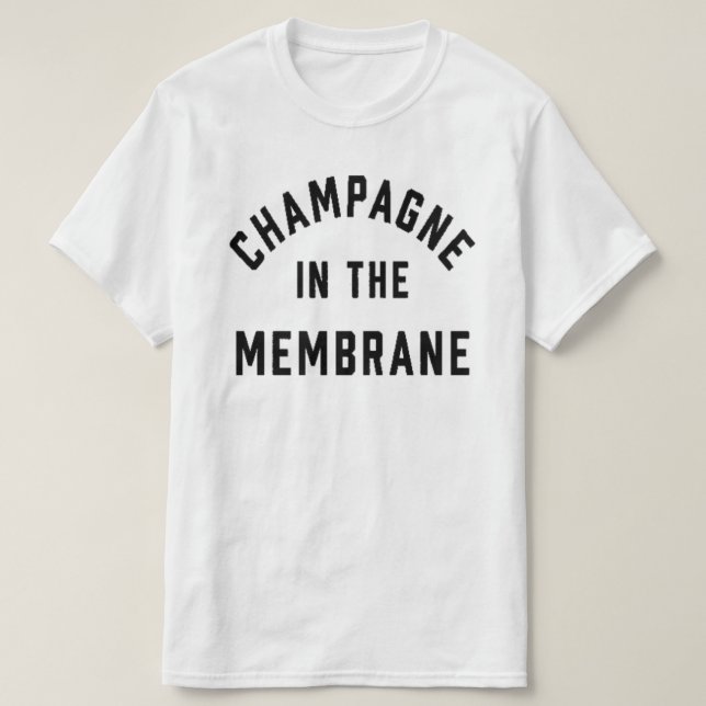 Camiseta Champagne en la membrana (Diseño del anverso)