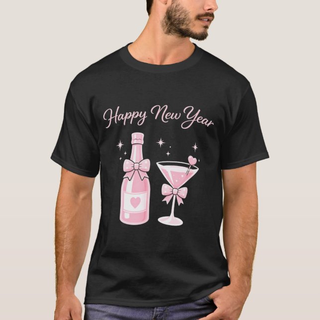 Camiseta Champagne Swea Martini Coquette Happy New Year Par (Anverso)