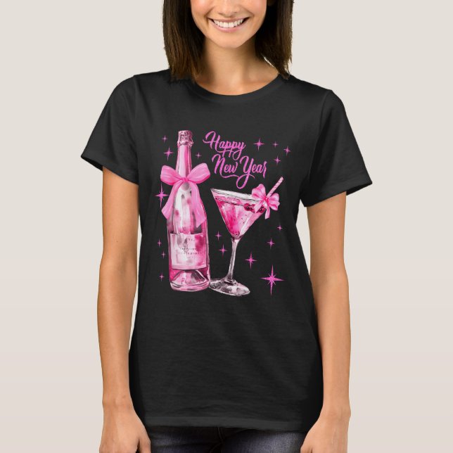 Camiseta Champagne Swea Martini Coquette Happy New Year Par (Anverso)